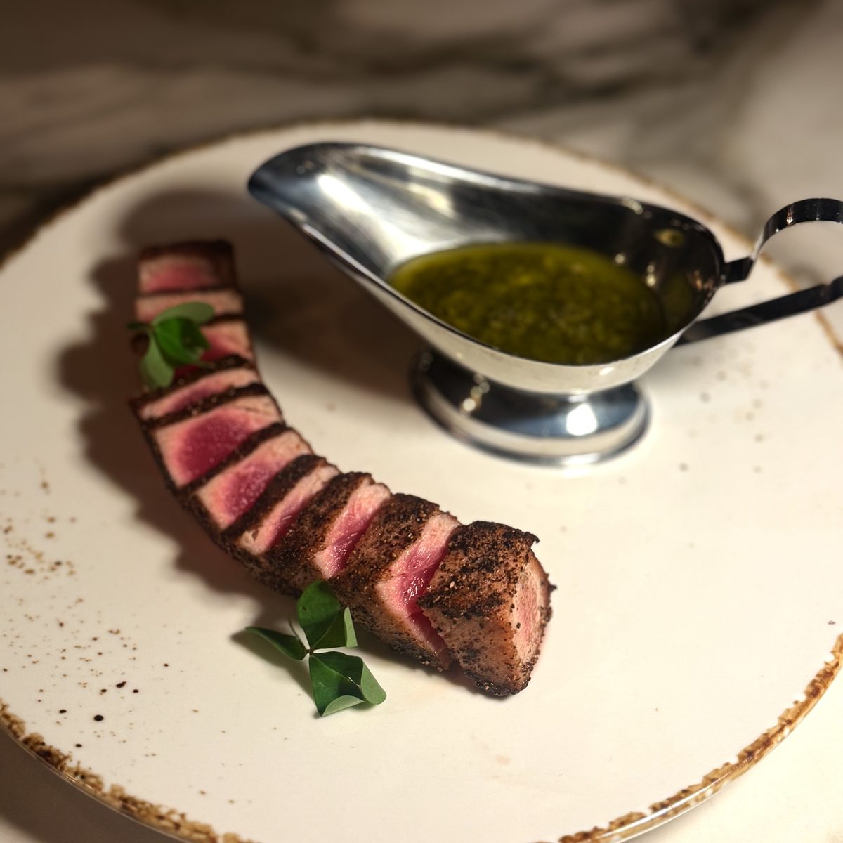 sesame crusted Yellow Fin Tuna